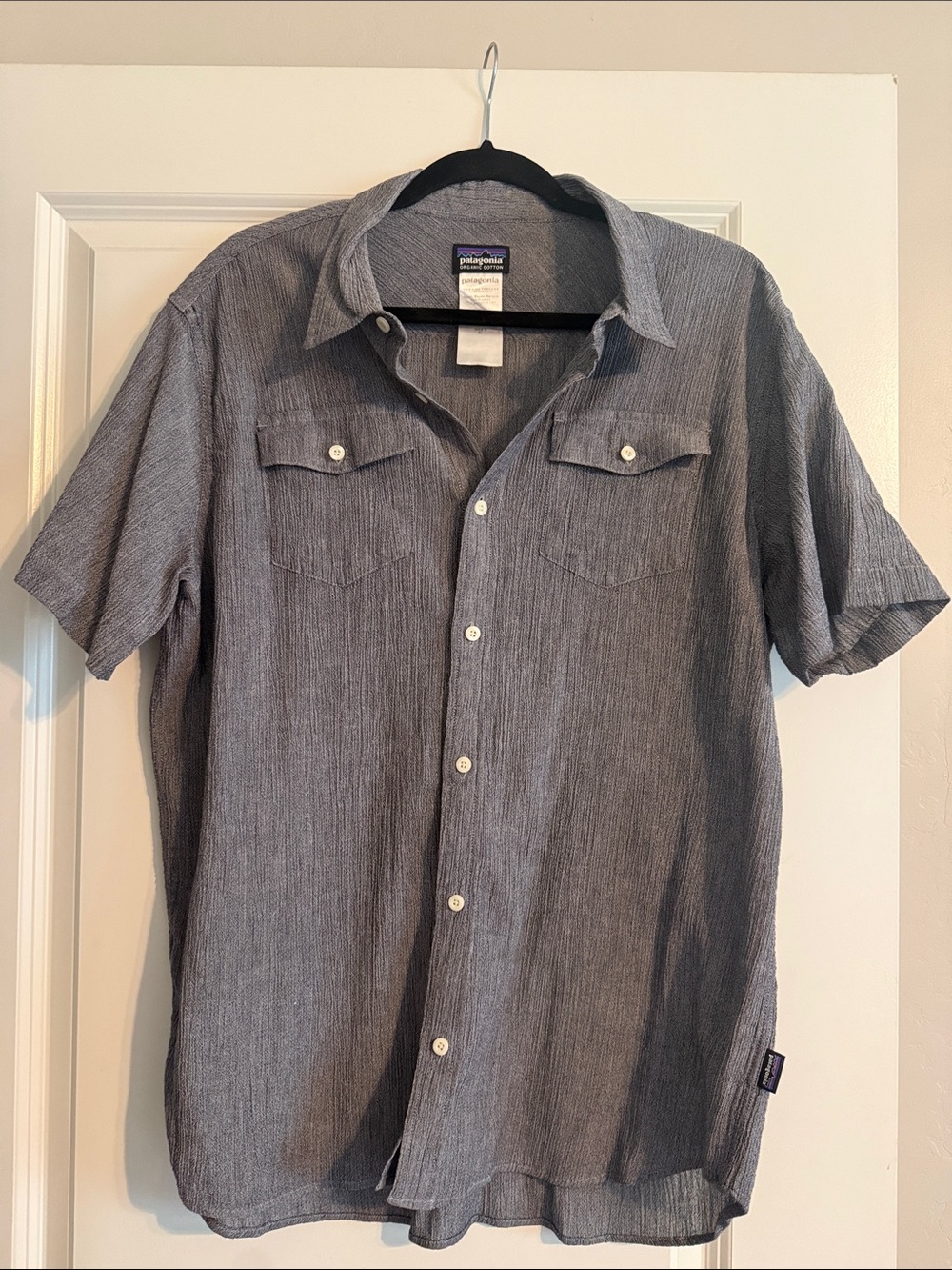 Patagonia Short-Sleeve Button-Down Shirt in Heather Gray